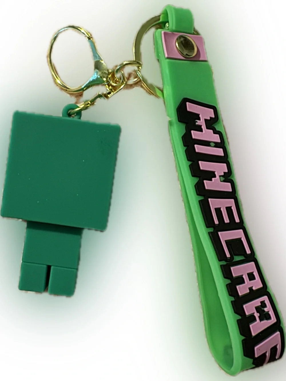 Green Monster Minecraft Keychain Wristlet - Picture 2 of 6